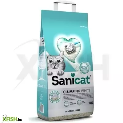 Sanicat macskaalom clumping white illatment csom bentonit 10l