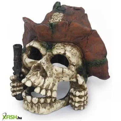 Stand top kalóz koponya akvárium dekoráció sam - psk106 (15x15x13cm)