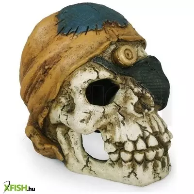 Stand top kalóz koponya akvárium dekoráció bruce - psk203 (10x8x8cm)