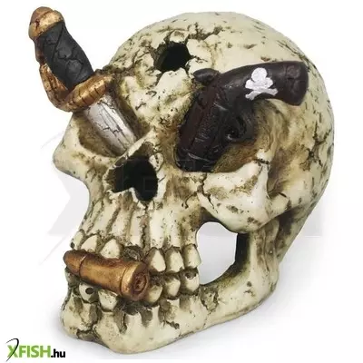 Stand top kalóz koponya akvárium dekoráció ted - psk205 (9x10x8cm)