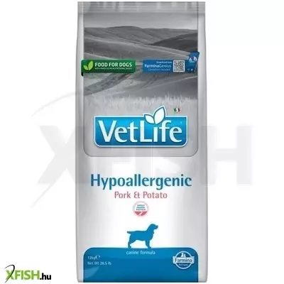 Vet life natural diet dog hypoallergenic pork & potato 12kg