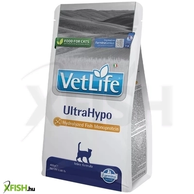 Vet Life Natural Diet Cat Ultrahypo Gyógytáp Macskák Részére 400g