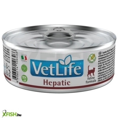 Vet Life Natural Diet Cat Hepatic Nedves Macska Eledel 85g
