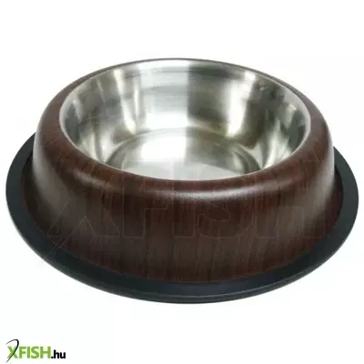 Raintech fém etetőtál fa mintazáttal 0,90l / 25,5cm