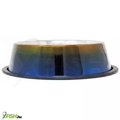 Raintech rozsdamentes etetőtál, szuper fényes színátmenettel, gumiperemes -  felső 12,0cm/alsó 16,0cm, 0,22l