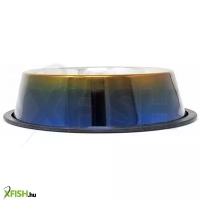 Raintech rozsdamentes etetőtál, szuper fényes színátmenettel, gumiperemes -  felső 15,5cm/alsó 20,5cm, 0,525l