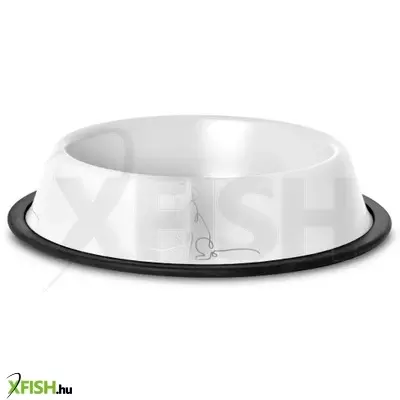 Raintech rozsdamentes etetőtál, fehér, gumiperemes - felső 12,0cm/alsó 16,0cm, 0,22l