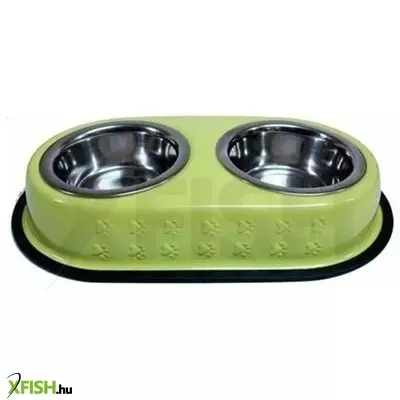 Raintech speciális dupla etetőtál tartó, 2db tállal, lábakkal - felső 11,5cm / alsó 6,0cm, 2x0,2l