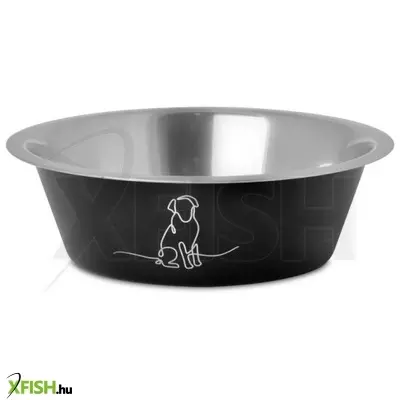 Raintech rozsdamentes itatótál, matt fekete, gumi talppal - felső 11,5cm/alsó 6,0cm, 0,2l