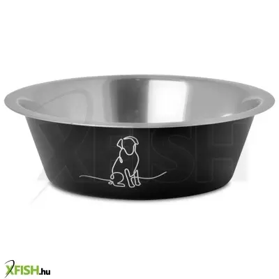 Raintech rozsdamentes itatótál, matt fekete, gumi talppal - felső 29,0cm/alsó 21,0cm, 4,1l