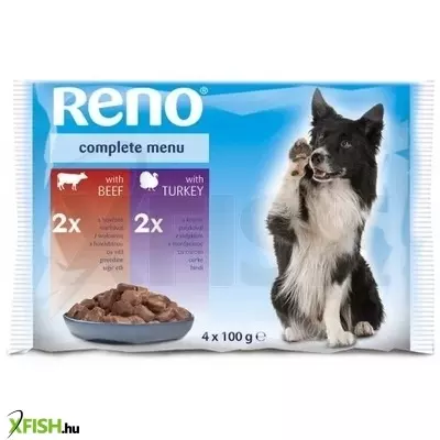 Reno alutasak kutya marha-pulyka 4x100gr multipack