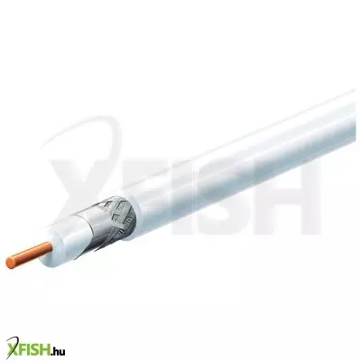 Use home rg 6u-500/wh koax kábel, 75 ohm, PVC és pe szigetelés, réz bevonatú acél ér, 48 szál rézharisnya, alumínium + pet fólia, 500m, fehér