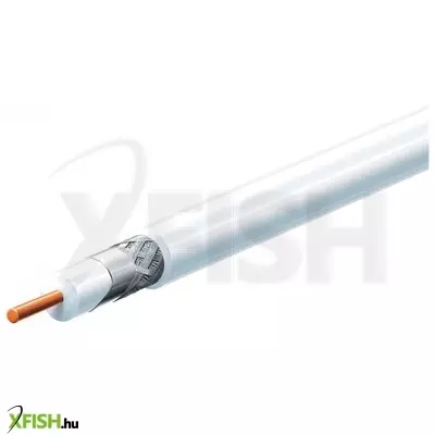 Use home rg 6u/wh koax kábel, 75 ohm, PVC és pe szigetelés, réz bevonatú acél ér, 48 szál rézharisnya, alumínium + pet fólia, 100m, fehér