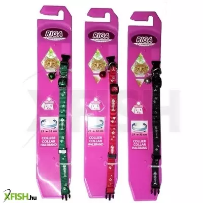 Riga macska nyakörv csörgővel - díszes 27-32cm