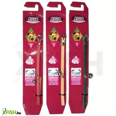 riga kutya nyakörv csörgővel - bőrhatású 33-40cm (s)