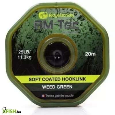 Ridgemonkey Rm-Tec Soft Coated Hooklink Előkezsinór 35Lb Weed Green 20M