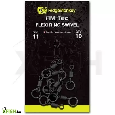 Ridgemonkey Rm-Tec Flexi Ring Swivel Size8 Karikás Forgó 10Db