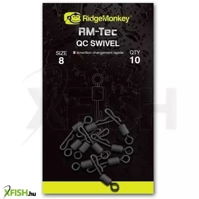 Ridgemonkey Rm-Tec Quick Change Swivel Size8 Gyorskapcsos Forgó 10Db