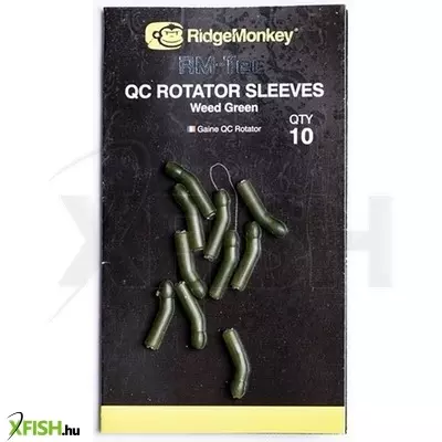 Ridgemonkey Quick Change Rotator Sleeves - Weedy Green Gumihüvely 10Db
