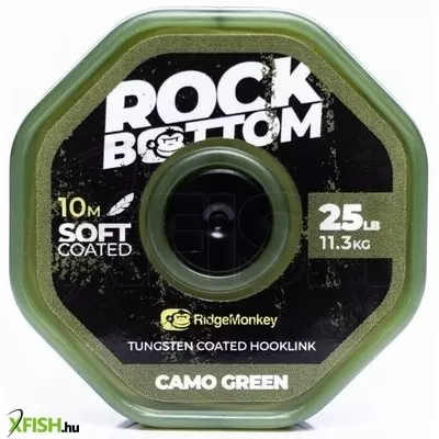 Ridgemonkey Rock Bottom Tungsten Coated Soft Camo Green 25Lb Bevonatos Előkezsinór 10M