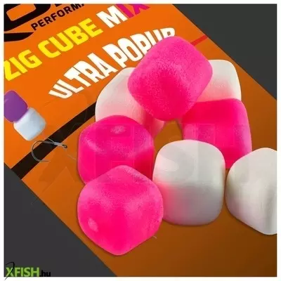 rok fishing zig cube mix ultra pop-up gumicsali sweet corn pink-fehér 12 mm 16 db/csomag