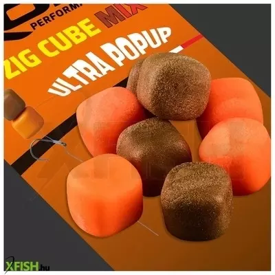 Rok Fishing Zig Cube Mix Ultra Pop-Up Gumicsali Sweet Corn Barna-Narancssárga 12 mm 16 db/csomag