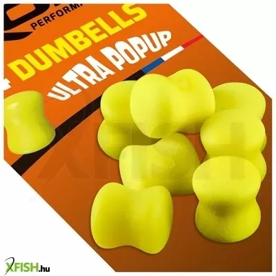 Rok Fishing Dumbells Ultra Pop-Up Gumicsali Natúr Sárga 14 db/csomag