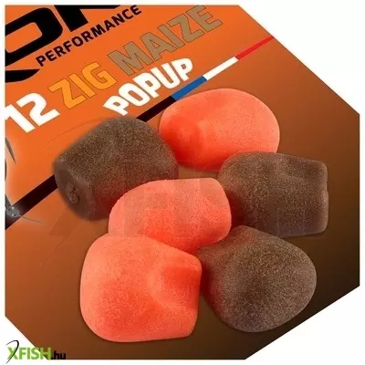 Rok Fishing Zig Maize Ultra Pop-Up Gumikukorica Natúr Narancssárga-Barna 12 db/csomag