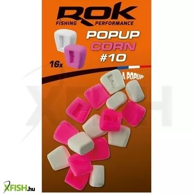 Rok Fishing Pop-Up Corn Ultra Pop-Up Gumicsali Natúr Pink-Fehér 10 mm 16 db/csomag