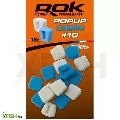 Rok Fishing Pop-Up Corn Ultra Pop-Up Gumicsali Natúr Kék-Fehér 10 mm 16 db/csomag