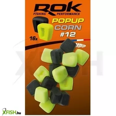 Rok Fishing Pop-Up Corn Ultra Pop-Up Gumicsali Natúr Sárga-Fekete 12 mm 16 db/csomag