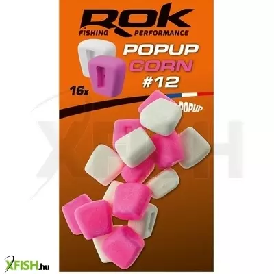 rok fishing pop-up corn ultra pop-up gumicsali natúr pink-fehér 12 mm 16 db/csomag