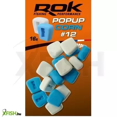 Rok Fishing Pop-Up Corn Ultra Pop-Up Gumicsali Natúr Kék-Fehér 12 mm 16 db/csomag