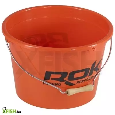 Rok Fishing Round Bait Bucket Fedél nélküli Kerek vödör Narancssárga 13 L