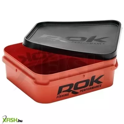 Rok Fishing Square Bucket 6 literes kocka vödör + tető Narancssárga