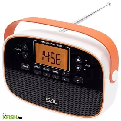 Sal rpr4lcd táskarádió, am-fm automatikus hangolás, 2x40 programhely, órakijelzés