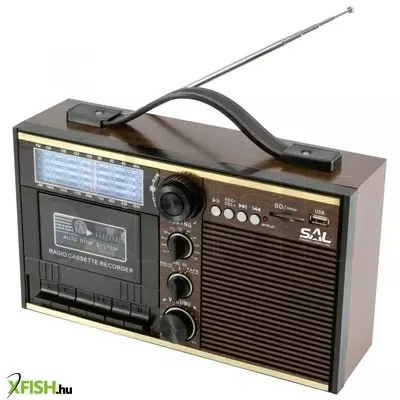 Sal rrt 11b retro kazettás rádió, multimédia lejátszó, kazettás magnó, beépített mikrofon, hangrögzítés, aux, usb/microsd
