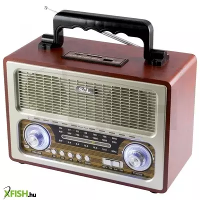 Sal rrt 3b retro táskarádió, multimédia lejátszó, bt, usb/microsd, aux, rádió, ~12 óra üzemidő