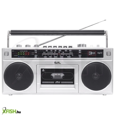 Sal rrtbronx sztereó kazettás rádiós magnó, bluetooth, usb, microsd, mp3, multi-felvétel és archiválás, 3-sávos rádió