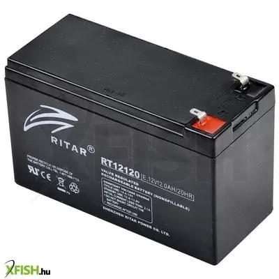 home ritar rt 12120 ólomakkumulátor, 12v/12 ah, 5 éves élettartam, zárt konstrukció