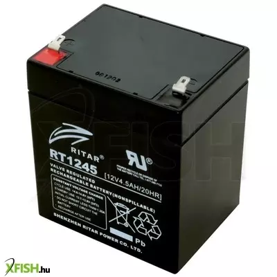 Home ritar rt 1245e ólomakkumulátor, 12v/4,5 ah, 5 éves élettartam, zárt konstrukció