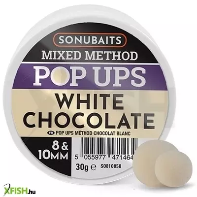 Sonubaits Mixed Method Pop Ups - Lebegő Fehér Csoki 8-10Mm 30g (S0810058)