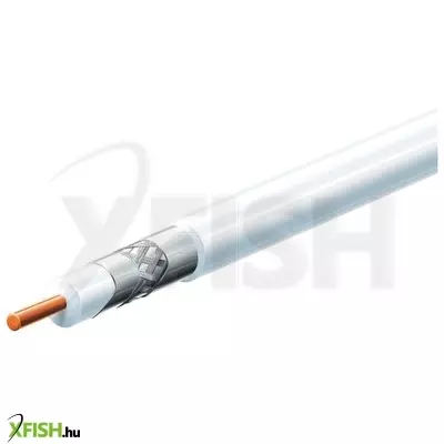 Use home S 6tsp/wh koax kábel, 75 ohm, PVC és pe szigetelés, réz bevonatú acél ér, alumínium + pet fólia 96 szál aluharisnya, 100m, fehér