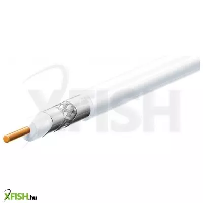 Use home S 6tsv/wh koax kábel, 75 ohm, PVC és pe szigetelés, réz bevonatú acél ér, alumínium + pet fólia 96 szál aluharisnya, 305m, fehér