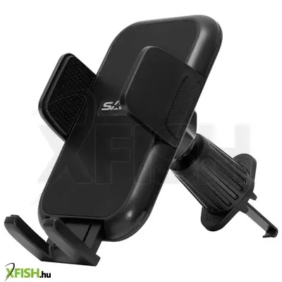 Sal sa063 autós mobiltartó, kb. 55 - 95 mm, félautomata, szellőzőre, egykezes, szilikon felület, forgatható, billenthető