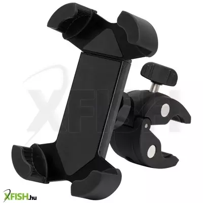 sal sa065 kerékpáros, rolleres mobiltartó, masszív tartóbilincs, biztonsági retesz, védett sarokelemek, gumi és szilikonbetétek, 18 - 45 mm kormányátmérőre