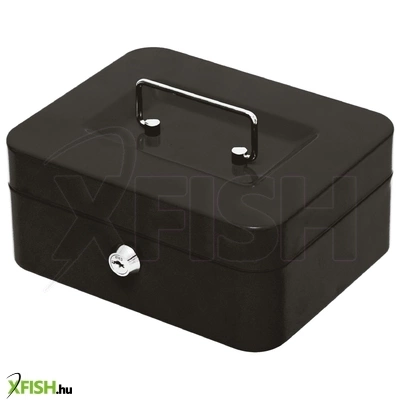 Home safemoney pénzkazetta, acél, kivehető aprópénz tároló rekesz, 2 kulccsal, hordozható, 200x90x160mm