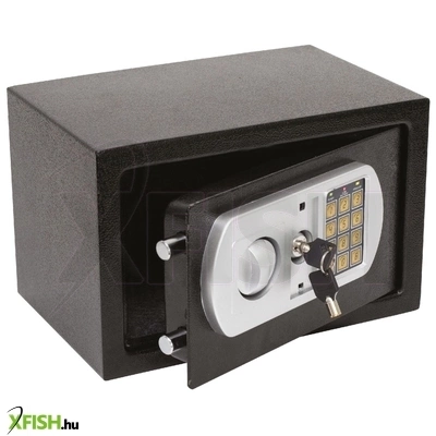 Home safetrezor digitális bútorszéf, acél, 3-8 jegyű tetszőleges kód, puha textil betét, 2 kulccsal, 310x200x200mm