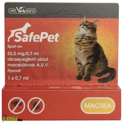 Safepet 52,5 mg/0,7 ml Spot On Macska 1db/csomag