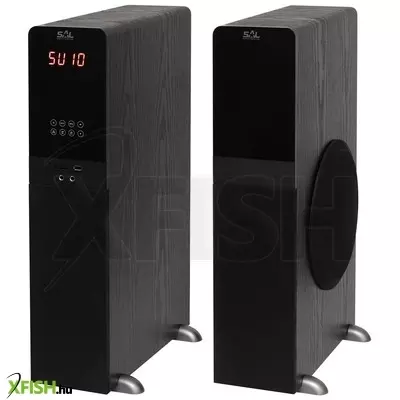 sal 200bt multimédiás hangdobozpár, 2 x 80 w, 3 utas bass-reflex, bluetooth, usb, sd, fm, 2 x rca, 2 x 6,3mm jack, eq